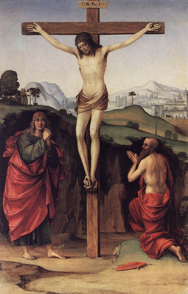 Crucifixion with Sts John and Jerome de